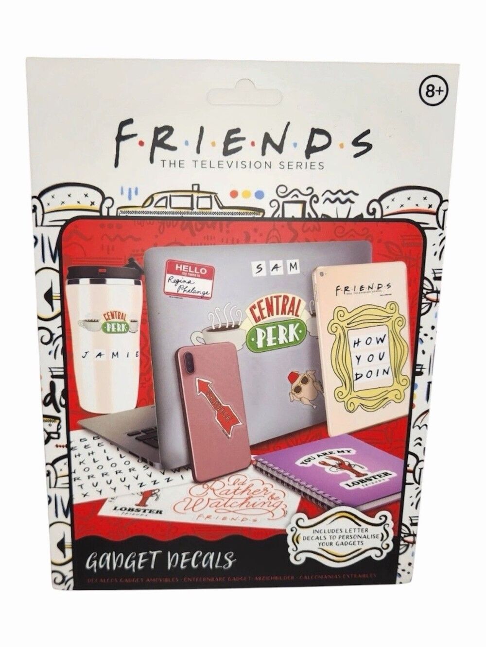 Friends Decals 110 Waterproof & Removable Gadget Device Locker Decals New/Sealed